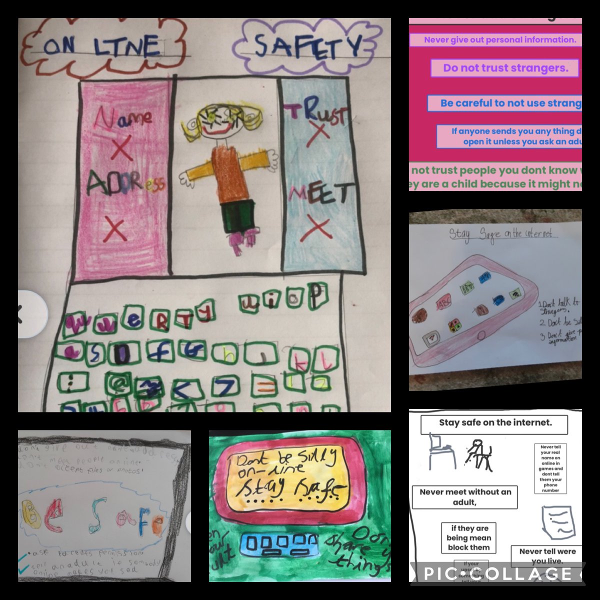 StAnnesKnowsley's tweet photo. In preparation for #SaferInternetDay2021 on Tuesday, KS1 have been thinking about how they can stay safe online, especially during our remote learning.
Here is just some of the wonderful work they created #sacpskremotelearning #sacpskcomputing https://t.co/g3zXcVQIr2
