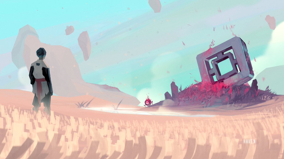 Le job, c’était d’installer le joueur dans une ambiances chill et décontractée, au calme, négatif de Furi. Des espaces volontairement herbeux et dégagés, avec trés peux d'obstacles, pour faciliter les déplacements, et réduire le temps de prod.