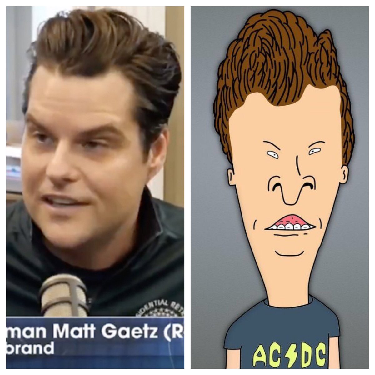 yeahSindy's tweet photo. First of all...what’s @mattgaetz doing to his face? Second of all...I just figured it out. Good Morning. https://t.co/G23oZLKj3w