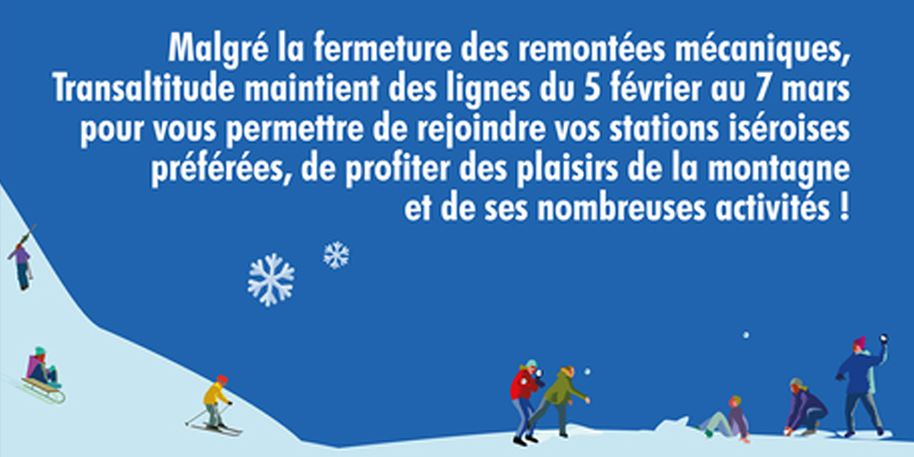 CDIsere's tweet photo. 😩Les remontées mécaniques sont fermées pendant les vacances de février...
😍Mais #Transaltitude maintient ses lignes entre Grenoble et les stations pour vous permettre de profiter des autres activités neige.
🚍🏔️Infos #stations et horaires : https://t.co/2BRv7LEbru https://t.co/abDp5pMifW