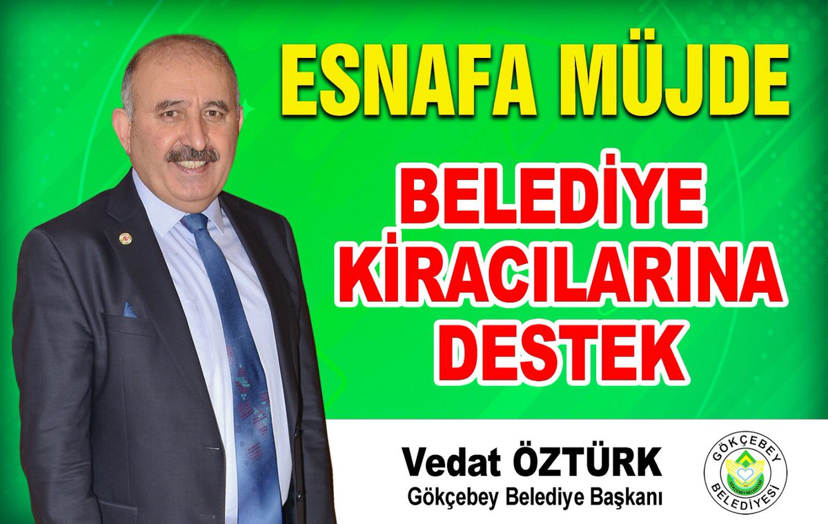 gokcebeybld's tweet photo. Belediye Başkanımız Vedat ÖZTÜRK,  koronavirüsle mücadele kapsamındaki önlemler nedeniyle sıkıntı yaşayan belediye mülklerindeki ticari faaliyette ki kiracı esnafa nefes aldıracak bir uygulama kararı aldı.

#vedatöztürk #gökçebeybelediyesi 

https://t.co/cqXewzQizs https://t.co/87o87rRCSF