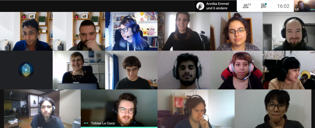 Digitale_Spiele's tweet photo. The first day of #GameMixer Online 👾🌪 barcamp comes to an end! The participants from different parts of the world today tuned into the topic @goetheinstitut proposed: #DigitalLiteracy. Tomorrow they continue working on their ideas. Supported by @GamesBavaria. https://t.co/Qp9DWX8OUD