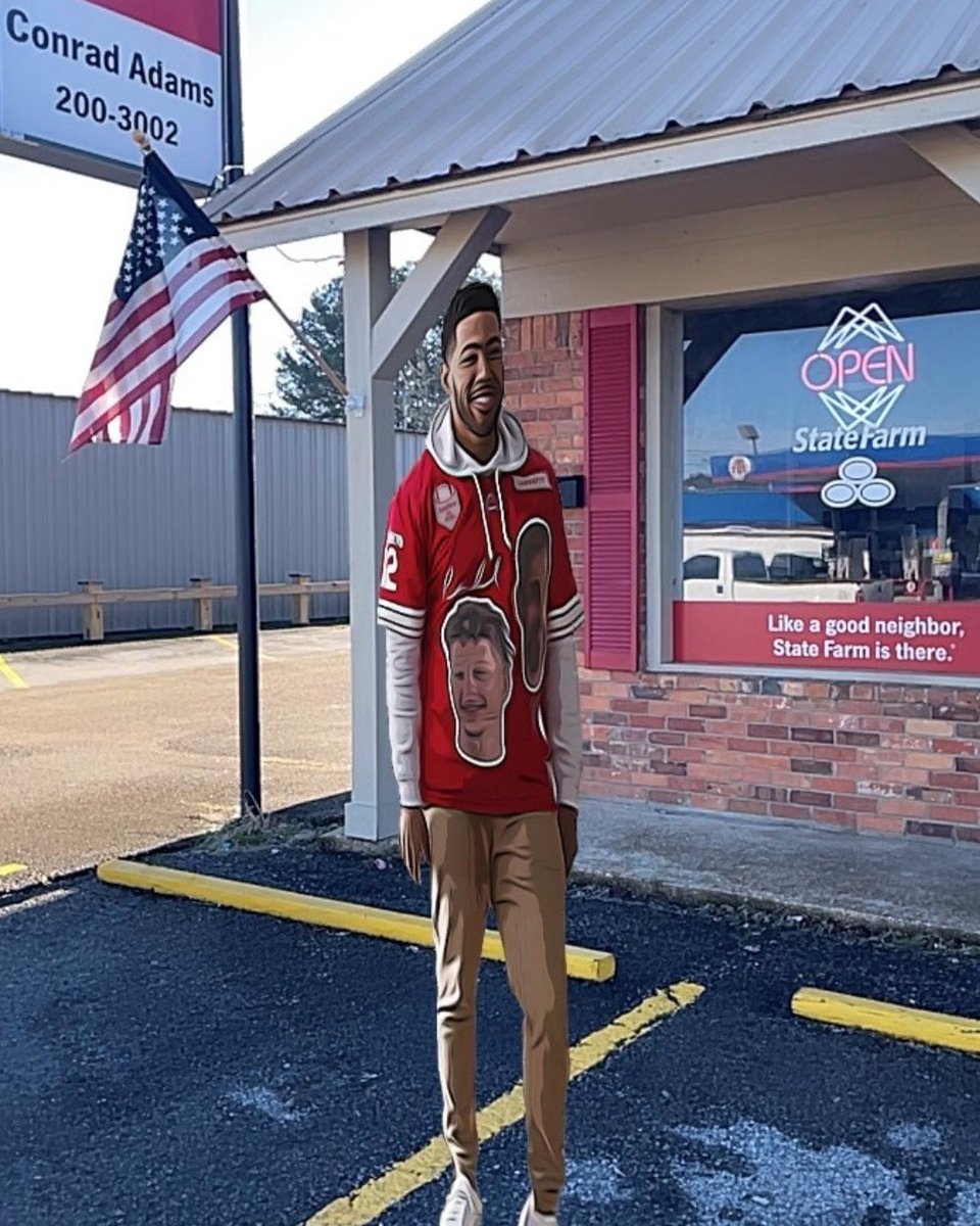 SFAgentConrad's tweet photo. Jake is ready! Are you?!? Tune in Sunday for the biggest game of the year and root on our quarterback!

We also want to invite you to be a part of our team and see what #TeamStateFarm can do for you! #WeAreYourNeighbor https://t.co/TgTIf6Kidd