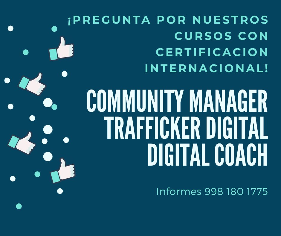 InovaNetworking's tweet photo. Te invitamos a inscribirte a los cursos online de Agile Sales y 4K Group LATAM💻

✅COMMUNITY MANAGER
✅TRAFFICKER DIGITAL
✅DIGITAL COACH

Estudia desde tu casa y certifícate en 6 meses💯
#YoMeSupero
#Estudiantes 
#MarketingDigital https://t.co/EHH8gmEVEn