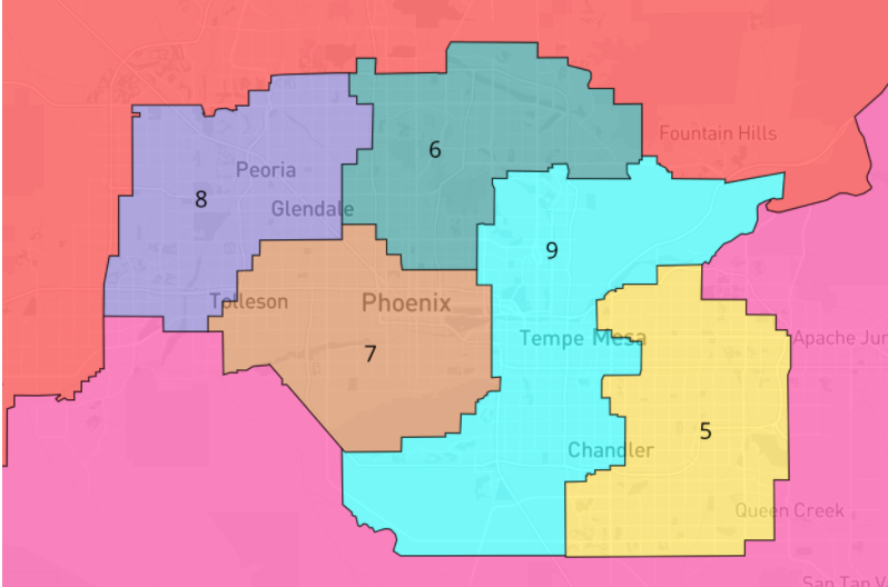 Republicans will likely push for more *compactness* - including putting Mohave Co. in  #AZ01, which could doom O'Halleran (D) as well as creating a new R-heavy  #AZ10 anchored by fast-growing Pinal Co., possibly converting 5D-4R to 6R-4D (below).