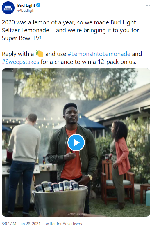 Three brands appear on both lists:•  @UberEats leveraging nostalgia & modern hybrid w/ Wayne’s World &  @iamcardib•  @Doritos & their  #FlatMatthew promo & ad•  @BudLight Seltzer &  #LemonsIntoLemonade(3/6)