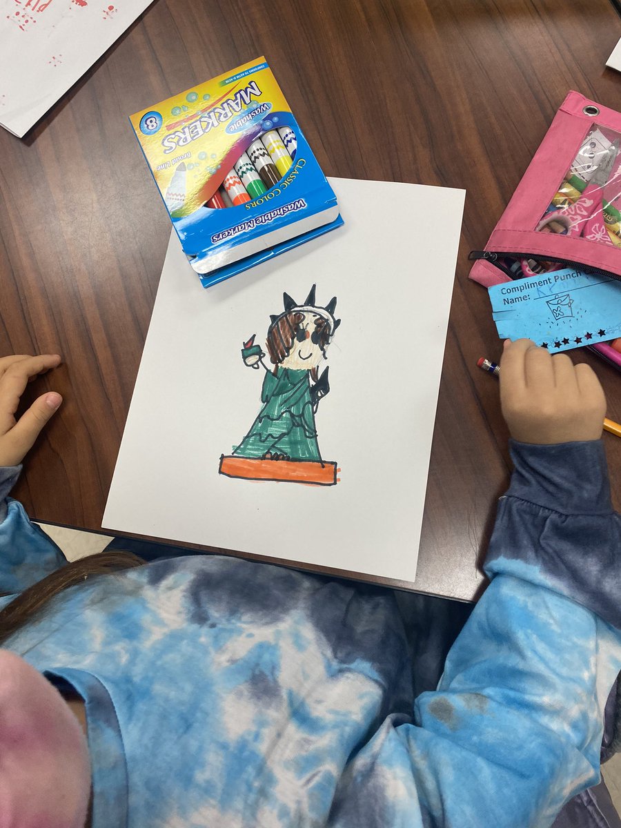 After learning about US symbols all week, it’s only right to watch a directed drawing of Mrs. Liberty herself for fun Friday!