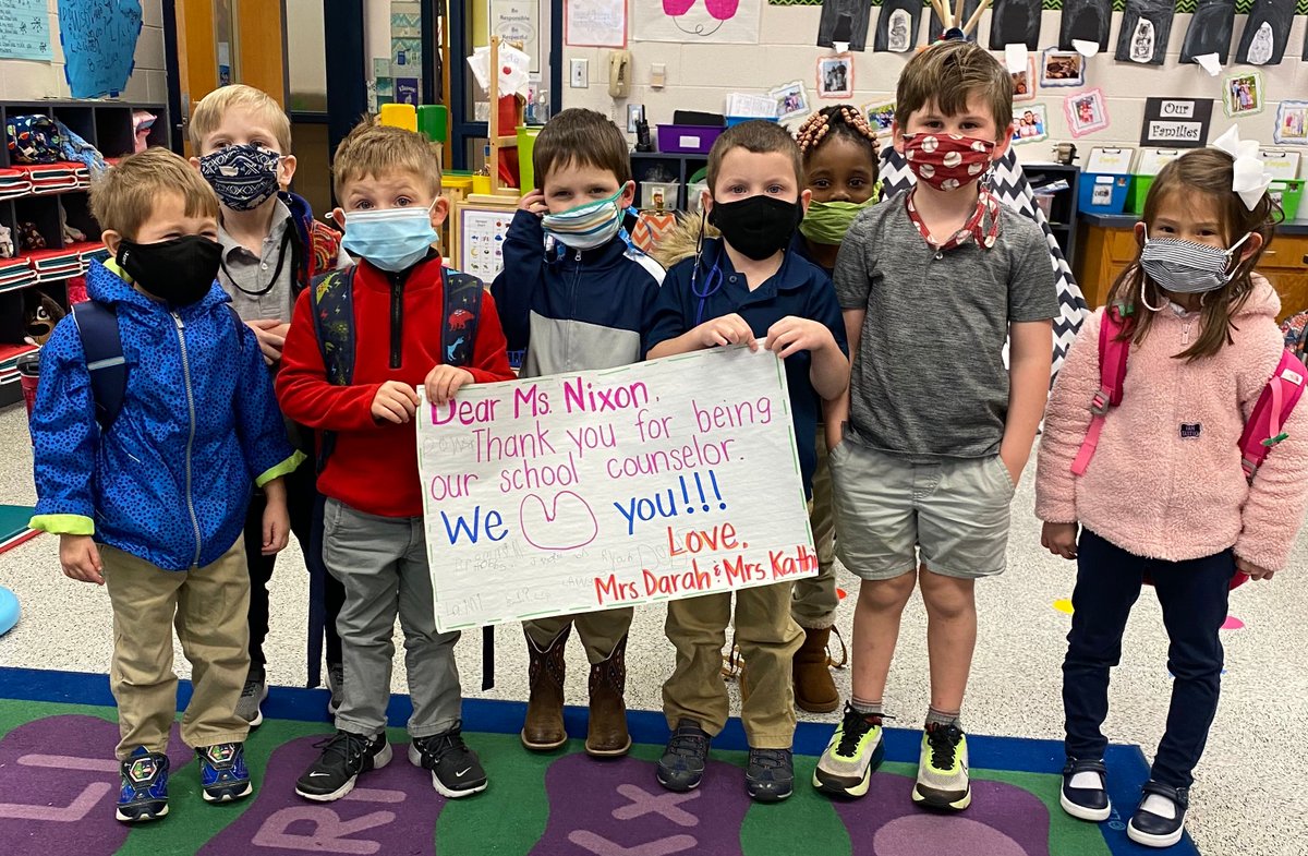 ABCES_Tift's tweet photo. Mrs. Darah and Mrs. Kathi’s Pre-K class are learning about letter writing and wrote a letter to Mrs. Prostko and Ms. Nixon for National School Counselor week! #4theT https://t.co/JhYEHXL5yP