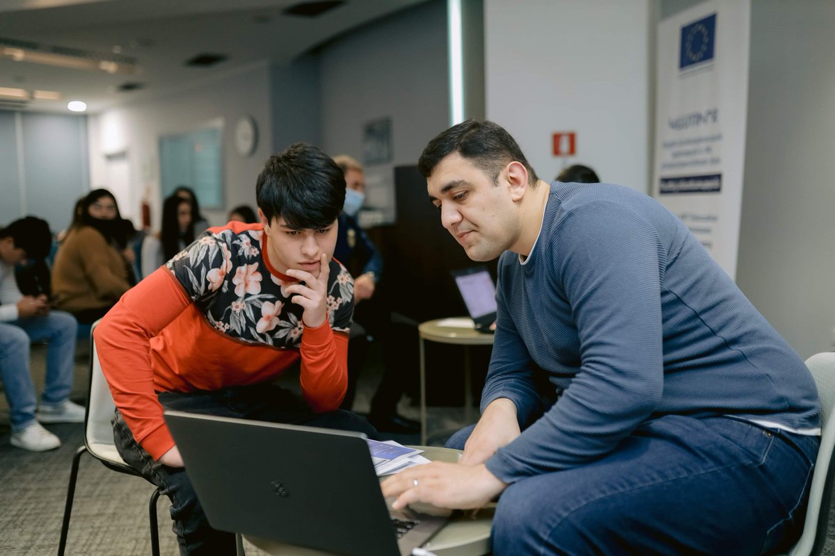 MICArmenia's tweet photo. How to pass an interview and     start career in IT? With the funding of @EU_Armenia students of colleges, specialized in  programming passed trial interviews by experienced programmers, team leads and HR specialists.
#EU4Armenia https://t.co/vohY5eEVH0