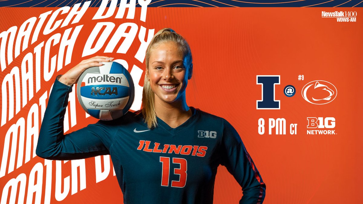 IlliniVBall's tweet photo. 𝗠𝗔𝗧𝗖𝗛 𝗗𝗔𝗬 in Happy Valley 🔶🔷

📺 @BigTenNetwork | https://t.co/AMEPdP17dH
📻 @wdws1400 | https://t.co/S4l85kow5F
📈 https://t.co/4L9gXhBE9m

#ILLINI https://t.co/3hgPpJHd3A
