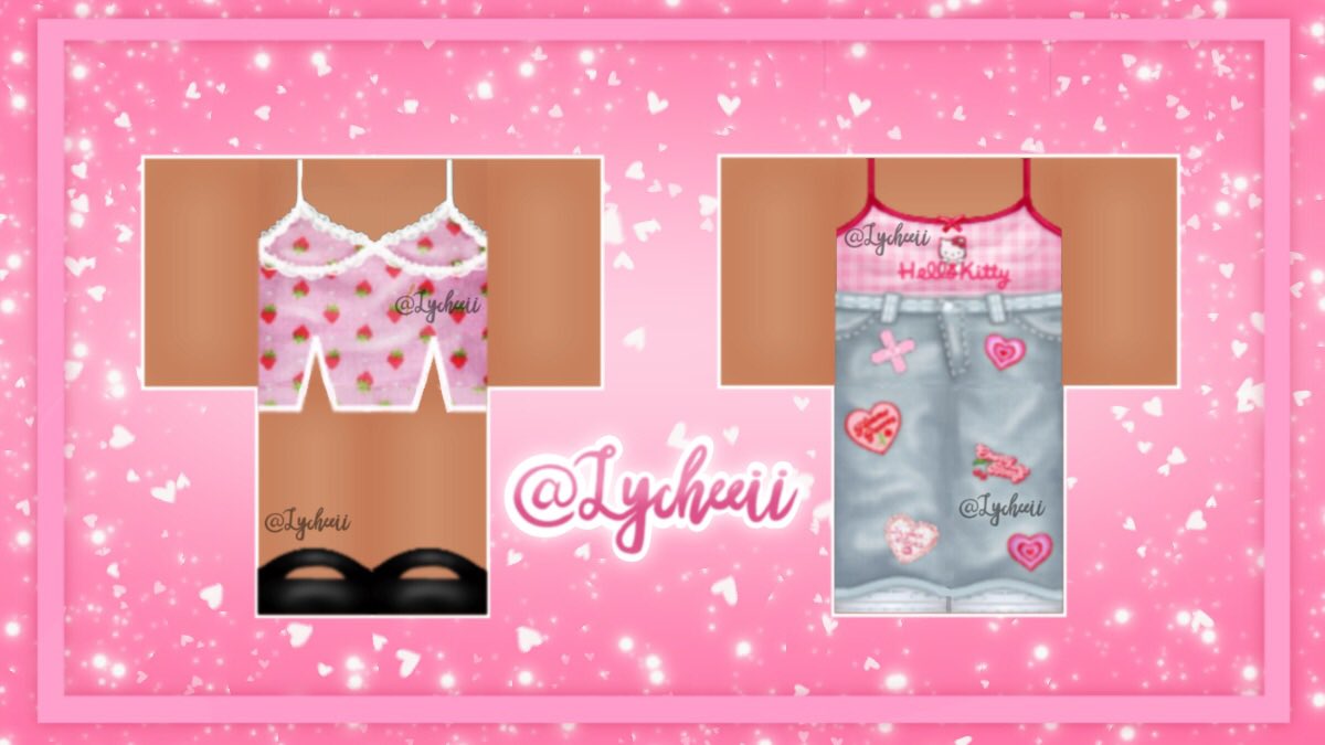 hello kitty pink pajama pjs - Roblox