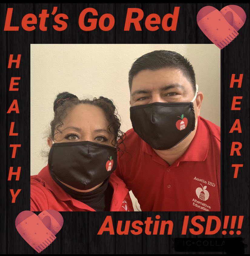 Healthy Heart Week. Let’s go Red Austin ISD!!! The Gonzalez Family, Cares! #AISDGoesRed2021 #BeWellDoGood #AISDHasHeart