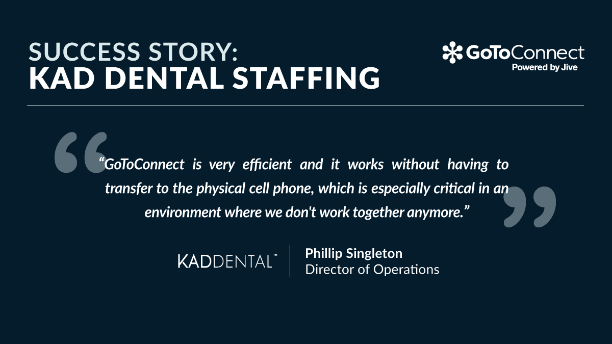LogMeIn's tweet photo. #LoveLogMeIn: LogMeIn #customer KAD Dental was able to increase #productivity and efficiency, save time and money &amp; more thanks to #GoToConnect and #GoToAssist. Dive into the success story: https://t.co/2lNBlhiHzE https://t.co/GQZqvKRk3R