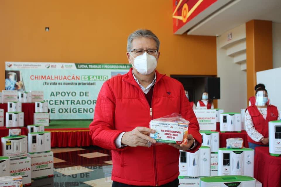 AntorchaChimal's tweet photo. #GraciasPorTuLucha | el gobierno de 
@Jtolentinoroman en Chimalhuacán, gestionó concentradores y tanques de oxígeno para el tratamiento de pacientes; además el funcionamiento del centro COVIDTEL ha realizado más de 45 mil acciones para combatir la pandemia. https://t.co/KQyxaI2OE1