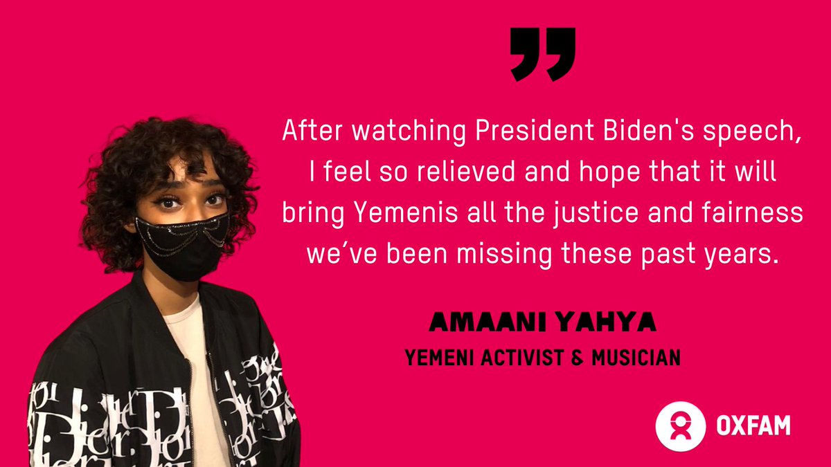 We asked Yemeni activist, musician, &amp; LGBTQ+ Yemeni asylee <a href="/amaaniyahya/">Amaani</a> to share her thoughts and feelings after <a href="/POTUS/">President Donald J. Trump</a> announced the US will end its military support for the war in #Yemen yesterday.
