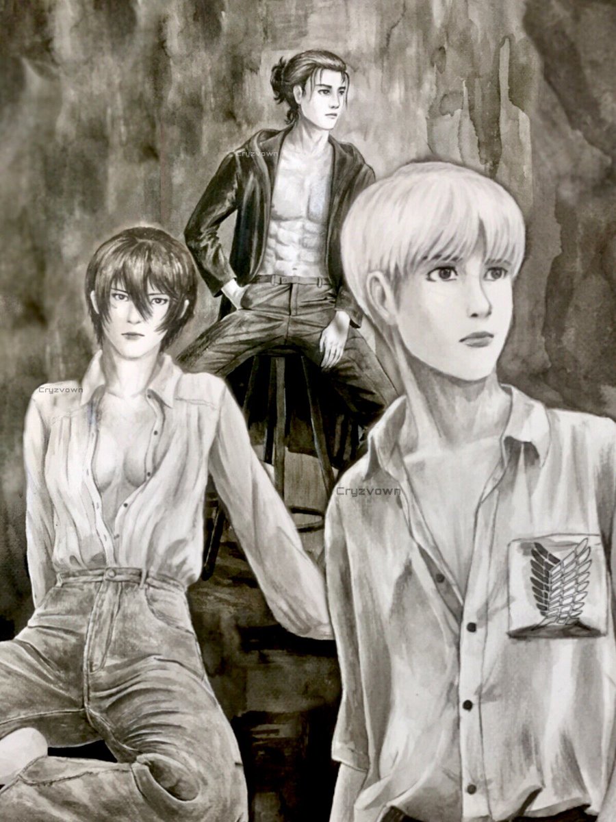 vowncryz's tweet photo. I merged some of my drawings together. That’s the art 

#artph #AttackOnTitan https://t.co/PUAIshe7uY