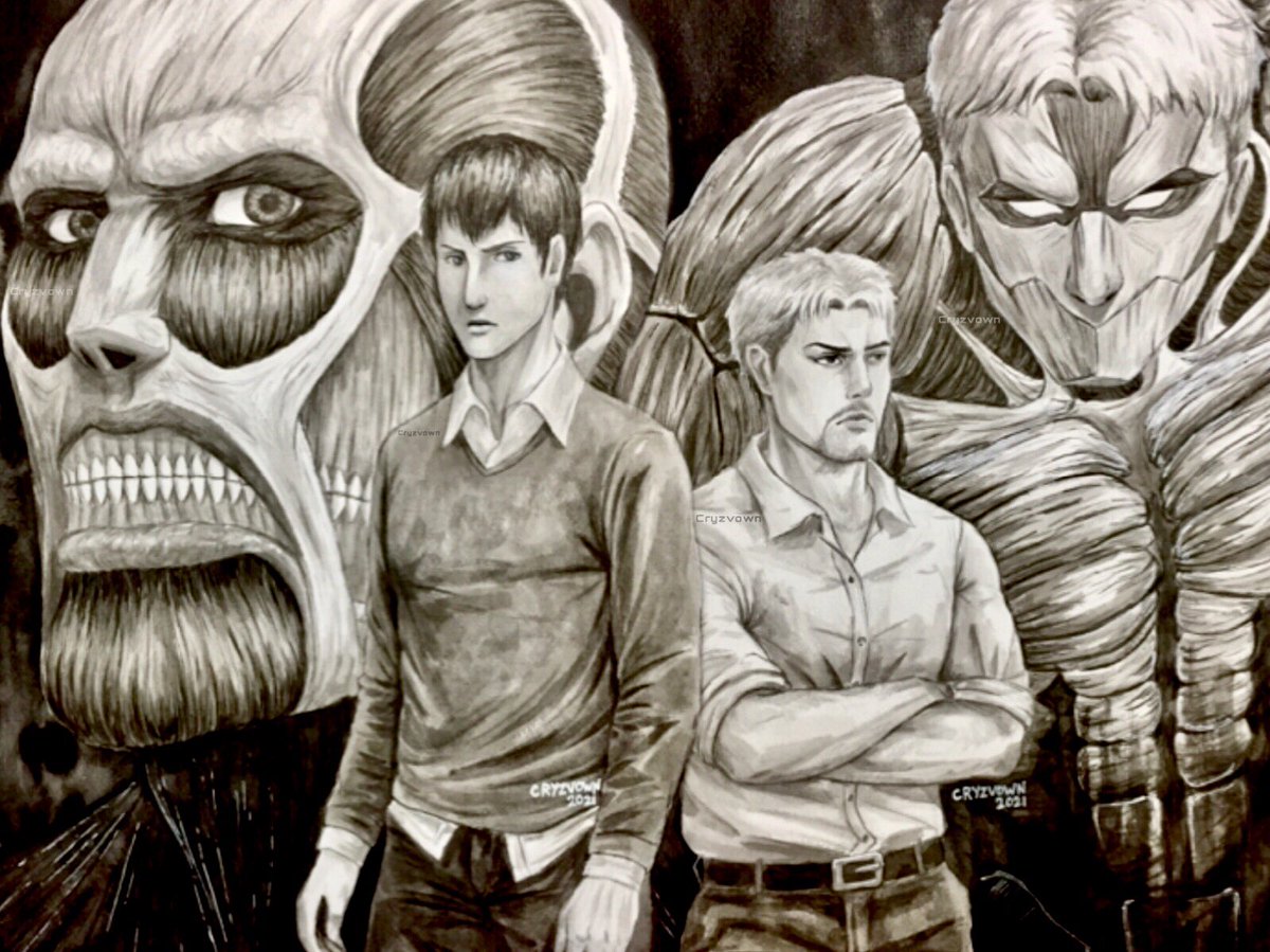 vowncryz's tweet photo. I merged some of my drawings together. That’s the art 

#artph #AttackOnTitan https://t.co/PUAIshe7uY