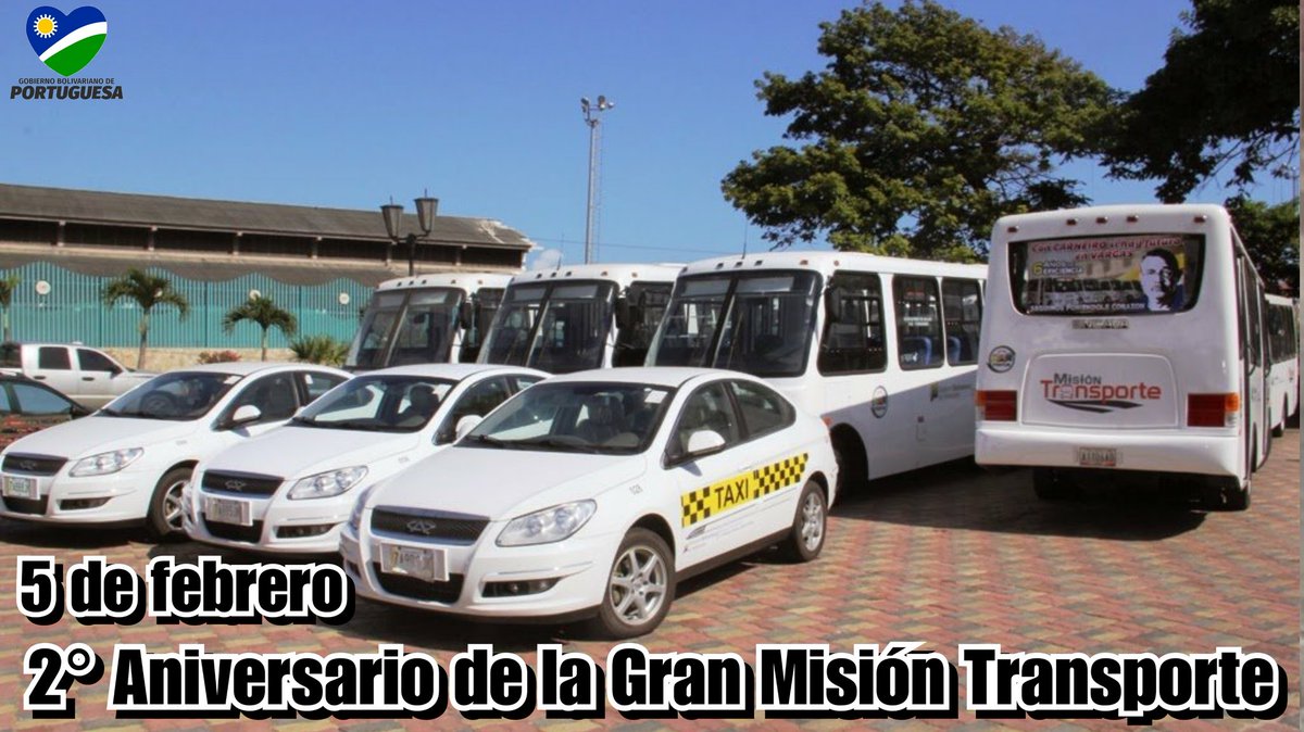 La Gran Misión Transporte Venezuela fue concebida como un conjunto de políticas públicas y recursos en los sectores del transporte terrestre, incluyendo ferroviario y la maquinaria agrícola; acuática y aérea.
#UniónDeLosPueblos