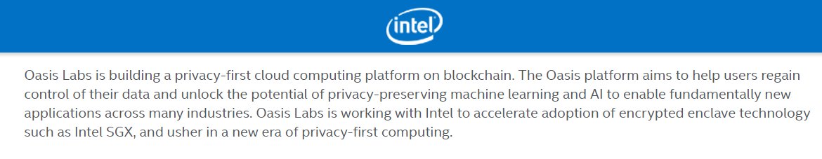 Crimejoker's tweet photo. $ROSE 🌹 @OasisLabs x @intel 🤝

@OasisLabs is working with @intel to accelerate adoption of encrypted enclave technology such as Intel SGX, and usher in a new era of privacy-first computing. https://t.co/N3dtlo7WNQ
