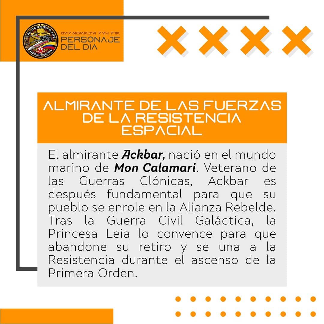 Conozcamos algo del universo de #starwars
Uno de los personajes que fueron claves en el desarrollo de la historia. Gran apoyo para la legion Rebelde.