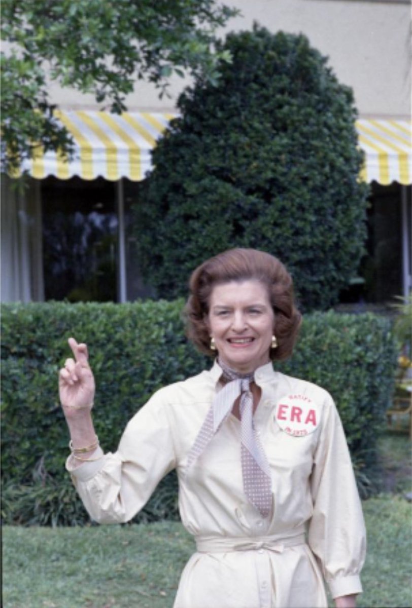 and Betty Ford accessorized with a “Ratify ERA” button in 1975 to show her support for the Equal Rights Amendment. (10/10)Image Credit: National Archives and Records Administration