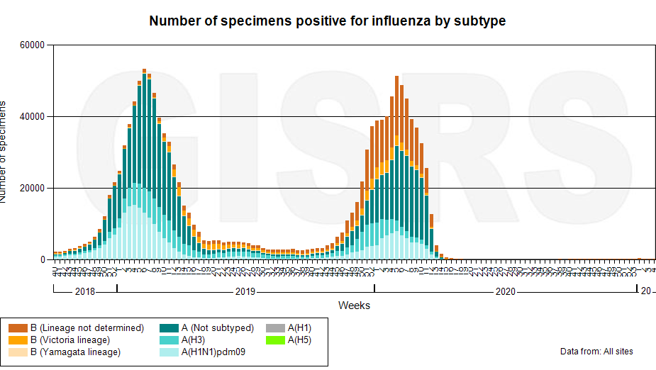 The global flu chart from WHO. https://apps.who.int/flumart/Default?ReportNo=10