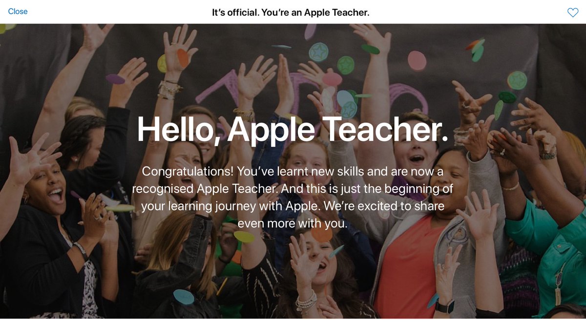 MrsMcIntoshELC's tweet photo. Completed my Apple Teacher training 🤩 https://t.co/UCOvJpb2CT