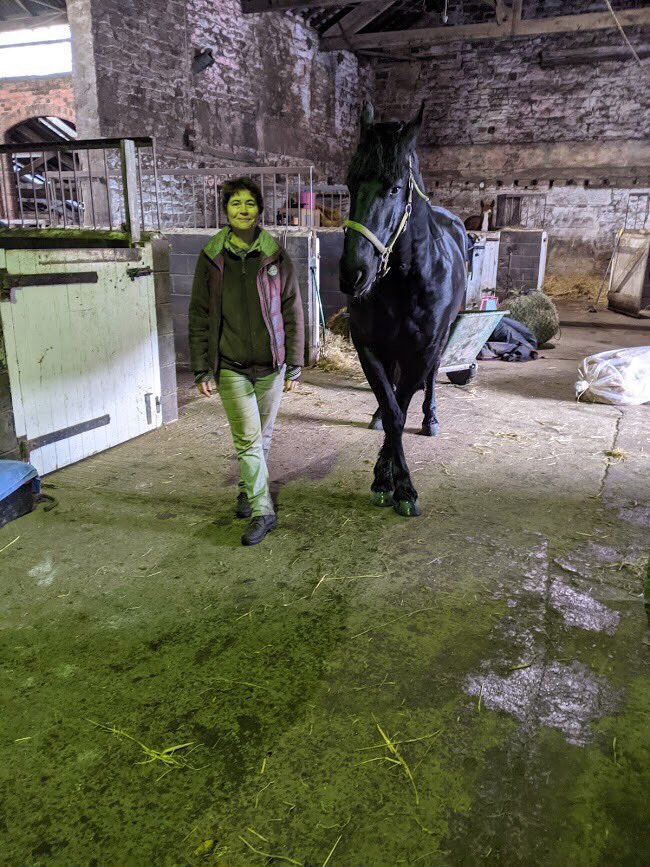 LICTR_Alpha's tweet photo. We’re back with some more ALPHA team introductions so that you can get to know us a little better 😁

This is Dr Miriam Wittmann &amp; Timo 🐎
Miriam is a Specialty Doctor in Dermatology at @BTHFT &amp; the Chief Investigator of ALPHA. Miriam is also enjoying training Timo over lockdown! https://t.co/abWk5AUUyP
