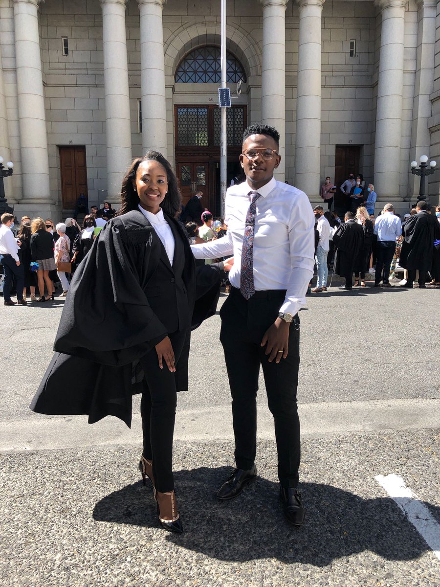 Sandilefuba's tweet photo. This is not luck. This is hard work, consistency and passion. Congratulations (IG:UnathiOfficial) @Miss_UnathiM for your admission as attorney of the High Court of South Africa. What an event to have @MaXhosaAfrica gear on. #blackexcellence https://t.co/6iGLlQGenz