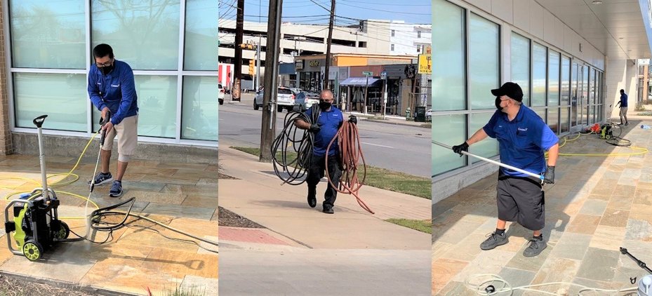 LamarHeights's tweet photo. Shout out to our amazing maintenance team (Ram, Julio, and Joaquin) for always taking care of our community! They had a blast yesterday using the new power washer to clean our exteriors! https://t.co/pBcidtHBhA