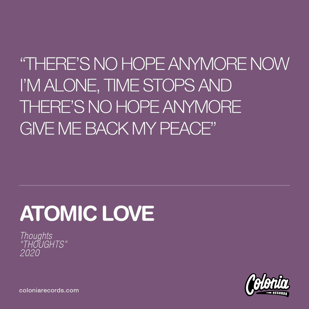 ColoniaRec's tweet photo. Ya no hay esperanzas...mejor dedicarse a cantar a ritmo de @AtomicLoveBand
 
#SomosColonia #SomosMúsica #MúsicaColombianaParaElMundo https://t.co/hZJeBTGENA