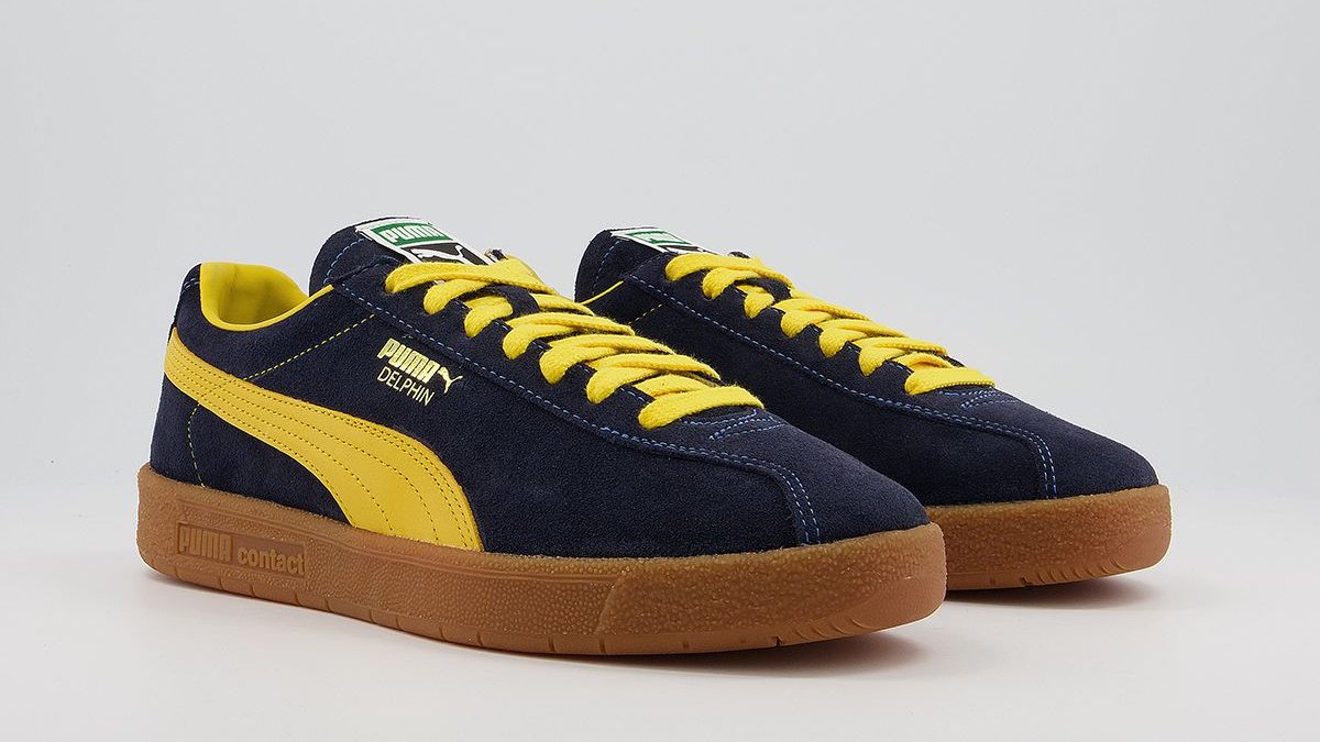 puma delphin og trainer navy yellow