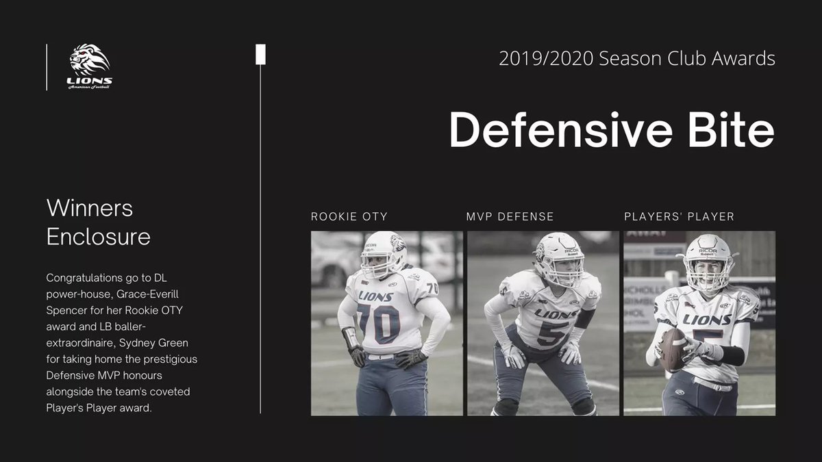 2019/20 End of Season Awards...with Grace Everill-Spencer a #RookieoftheYear revelation, @SydneygeorgiaQB made a mockery of her Twitter handle by being anything but a QB...securing #MVPDefense and #PlayersPlayer honours from LB of all places...😮! Original images c/o <a href="/jodydemay/">Jody Davies Photography</a>.