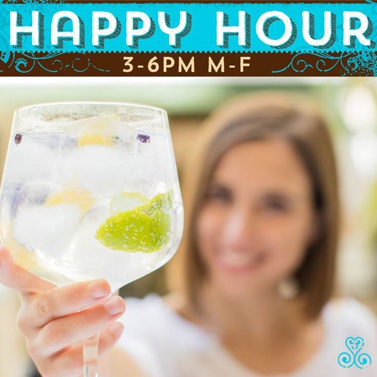 We've got a happy hour deal on appetizers!!! 5 choices at $5 each!! Try our Hummus, Spinach Artichoke Dip, Buffalo Rock Shrimp, Calamari, or Thai Beef Lettuce wraps. Pair it with a $3 tap beer or well cocktail, or take $3 off your favorite glass of wine! See You soon!!!!