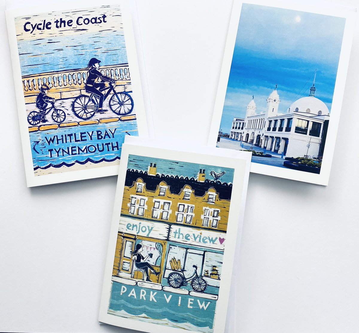 seaternprint's tweet image. New cards in stock @purekneadwbay #enjoytheview #spanishcity #cyclethecoast #whitleybay