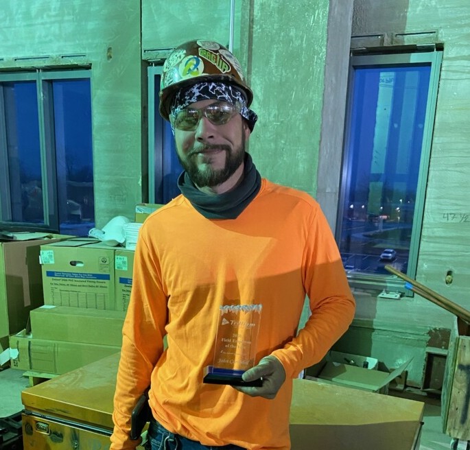 Congrats to John with our Cleveland construction office as he was named the Trillium Employee of the Year in 2020! Thank you for your hard-work and dedication! ow.ly/E4P050DsvCL