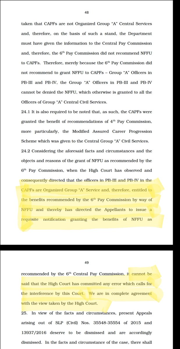 CAPFSoldiers's tweet photo. Today is 2nd Anniversary of SC judgement on Grant of OGAS status to CAPF and consequential NFFU benefit to Group"A" Officers of CAPF.
Congratulations💐 to Cadre Controlling Authority @HMOIndia for Not Implementing Court Order! @crpfindia @ITBP_official @BSF_India @CISFHQrs https://t.co/S7zDNb0eFk