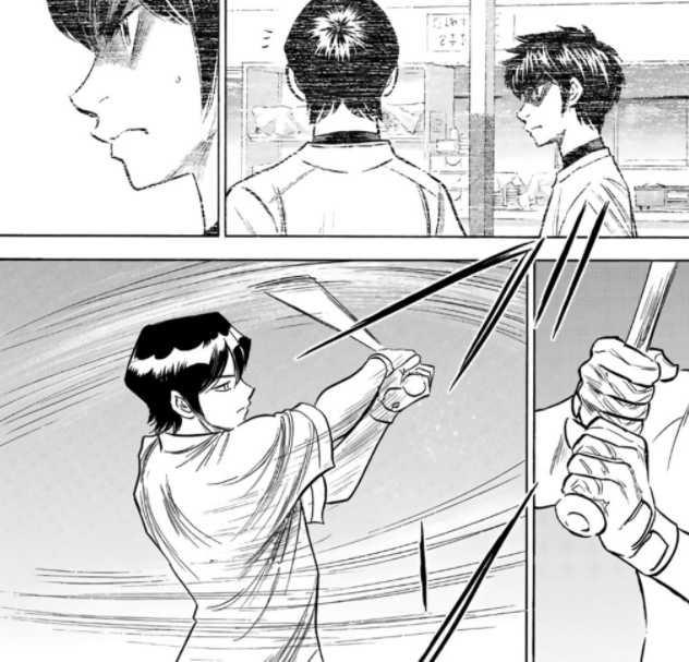 - on carrying the team together: furuya, as we've established, is kinda awkward. means well most times, but awk. but he's making the effort to meet eijun halfway, to encourage him, to help and make things easier for him however possible now that hes the relief for him. see: