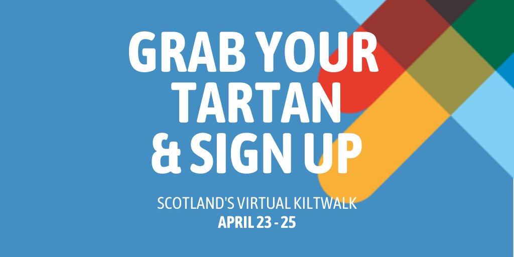 Dust off your tartan! Scotland's Virtual Kiltwalk takes place across April 2⃣3⃣-2⃣5⃣ 🗓️

If you're not signed up yet, walk this way 👉 bit.ly/3iPcfh3

#ScotlandsVirtualKiltwalk #MondayMotivation