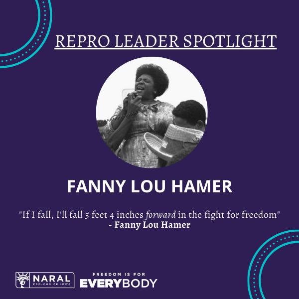 SPOTLIGHT: Fannie Lou Hamer was a prolific voting rights and women's rights activist. She was co-founder of the National Women's Political Caucus and involved in efforts to register thousands of Black Americans to vote in MS. 

CHECK OUT MORE:
womenshistory.org/education-reso…
