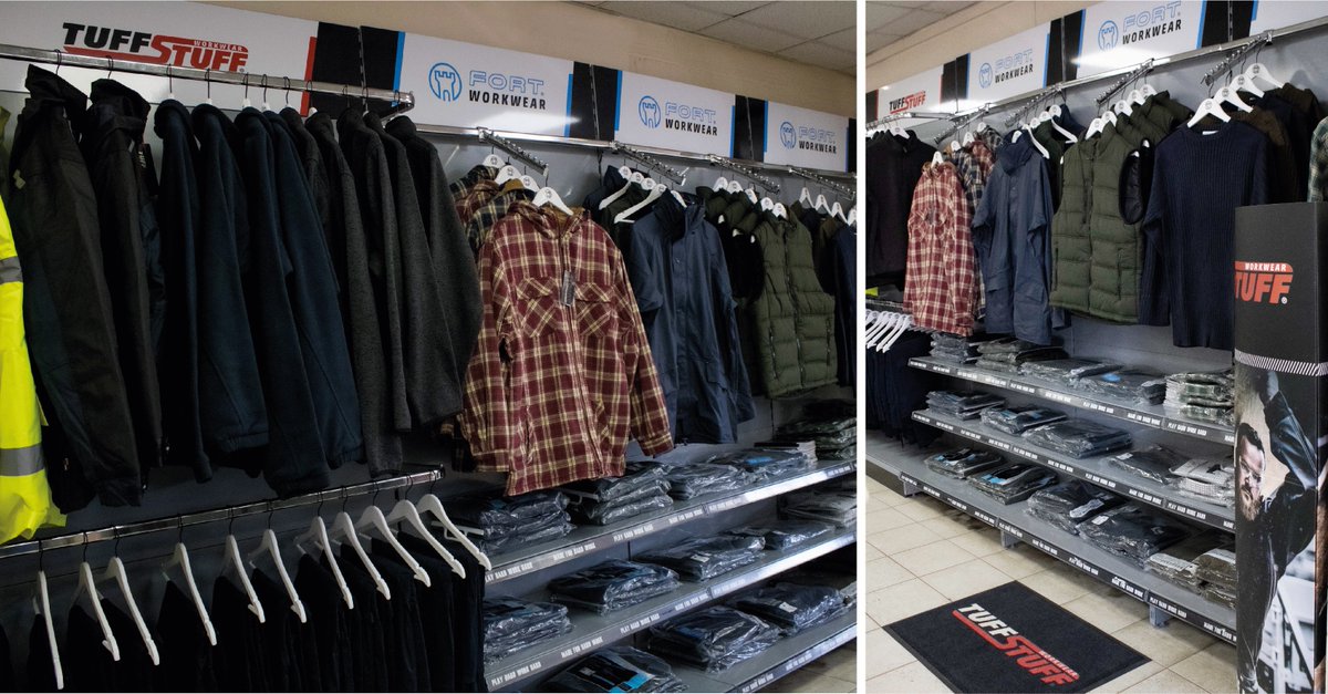 TuffStuff_UK's tweet photo. Loving our new TuffStuff / Fort Workwear display! 

Pleased to be supported and stocked by @tnstractors / @AGCOcorp 
For more information on displays and our range please contact your Regional Sales Manager/ sales@castleclothing.co.uk https://t.co/Btq9YgdFmy