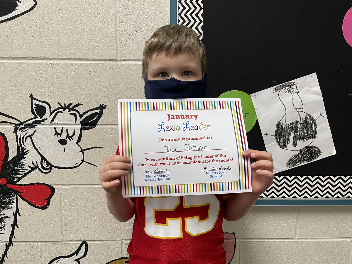 FredoniaLES's tweet photo. Lexia Leaders Jace and Noah and Dreambox Dreamers Xavier and Asher (not pictured) have been working hard in reading and math. Congrats! #jacketprideles https://t.co/0a9qnwVBcg