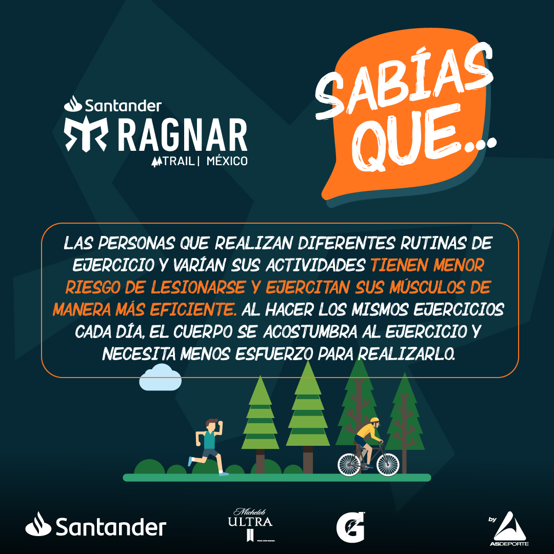 RagnarMexico's tweet photo. Beneficios de combinar diferentes rutinas al ejercitarte.
#PresentadoPorSantander https://t.co/pDoEeEhfoe