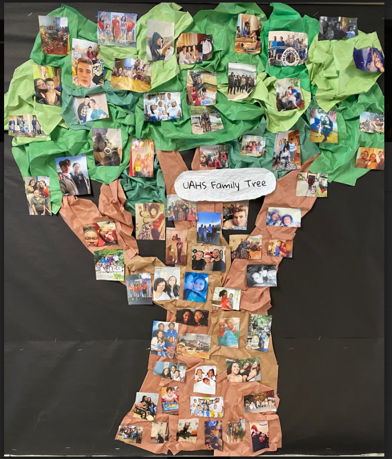 uascs's tweet photo. #UASCS #HighSchool Atoms created a masterpiece, a #FamilyTree. #UASAtoms &amp; teachers submitted pictures to use for this mural. Many Atoms, one Family (Tree)! 🌳😍
.
@dfranknyc @Ninacharters @CharterEmpire @nycharterassoc
.
#CharterSchool #Art #Education #Family #highschoolart https://t.co/TD9Gx9becK