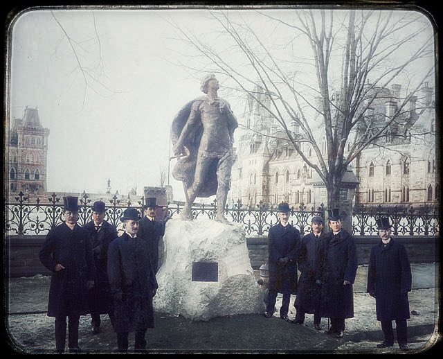 The statue, unveiled in 1905 with the Governor General Earl Grey & a young Mackenzie King in attendance, commentates the bravery of Henry Albert Harper, who died attempting to save Ms. Bessie Blair in a terrible tragedy.