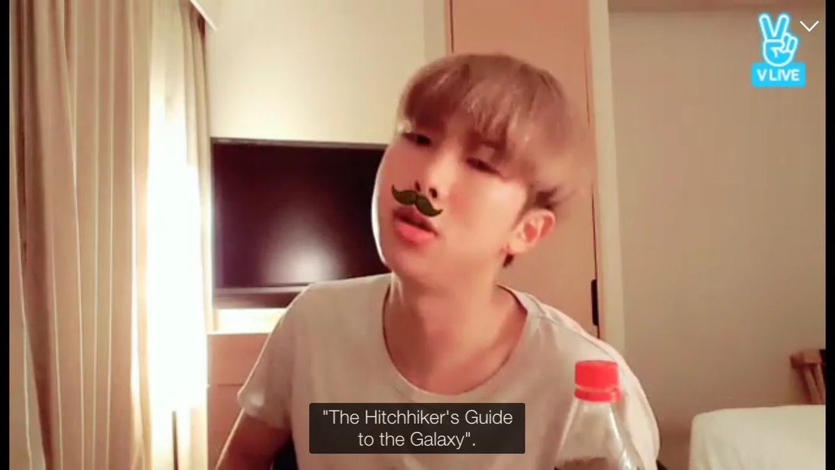 when he shared book recs on vlive):