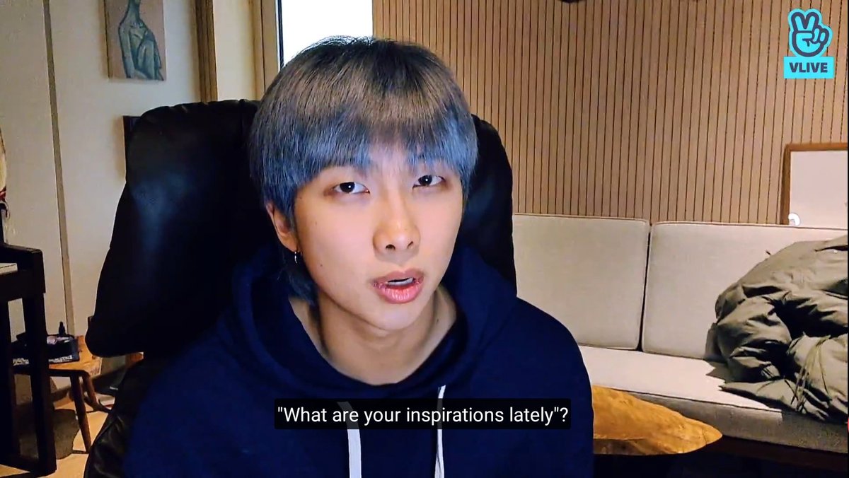in his recent vlive, he talks about how he's into art history and what inspires him!!