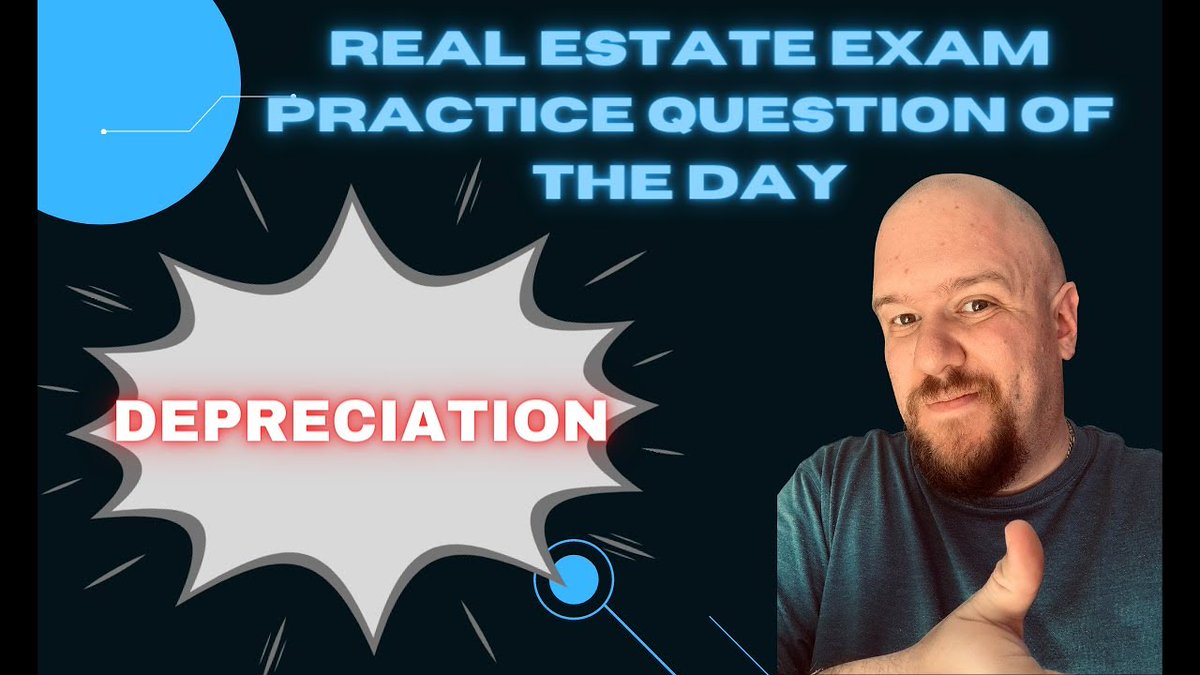 examprepstu's tweet photo. Question of the day is here!  :) learn all about depreciation. #realestate #realestateexam #realestateexamprep #realestateexamhelp https://t.co/i59KK42UTx https://t.co/Rbjq0svOFW