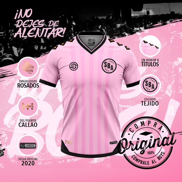 . Camiseta  @sportboys 2020. Marca: S3. Oficial: Rosada / Negro. Alterna: Negro / Rosado .  Sponsors: New Athletic | Roky's | Minka | Cemento Nacional | Tres Cruces | UN | Sporade | Sopranos #VamosBoysTodaLaVida