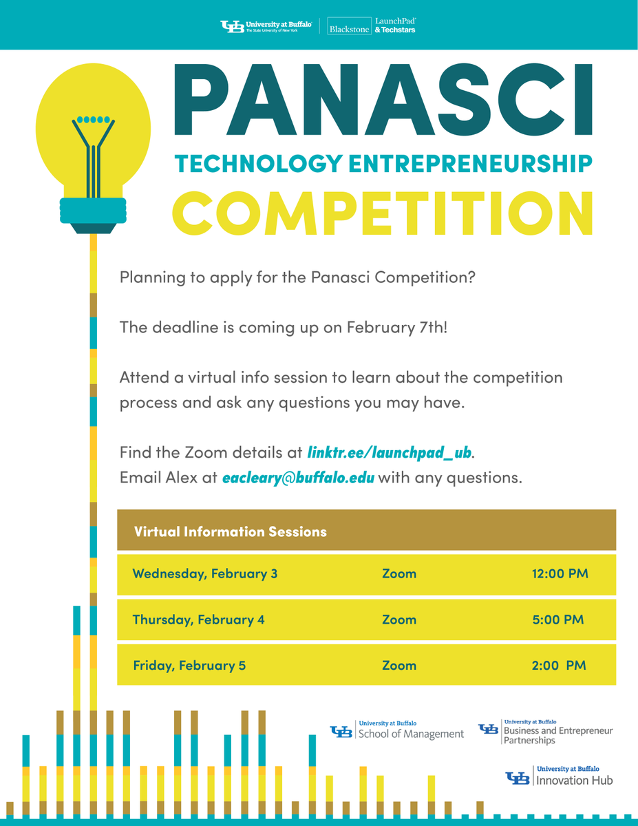 Join us at 2 p.m. for our last Panasci Competition information session! #UBuffalo #BXLaunchpadTS